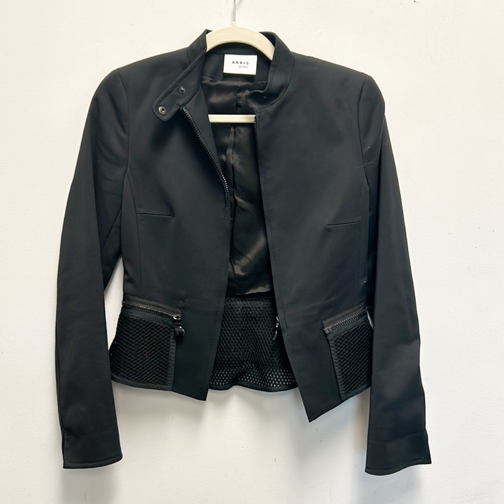 Akris Punto mesh peplum jacket